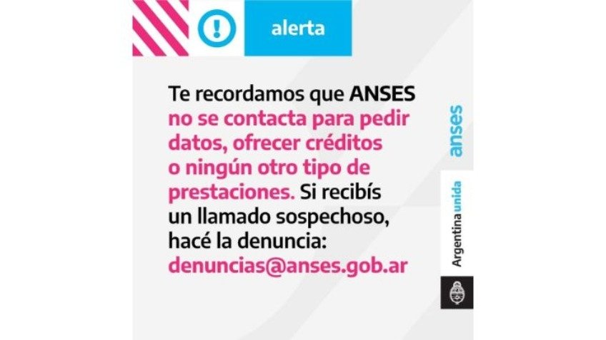 Anses advierte sobre intentos de estafas